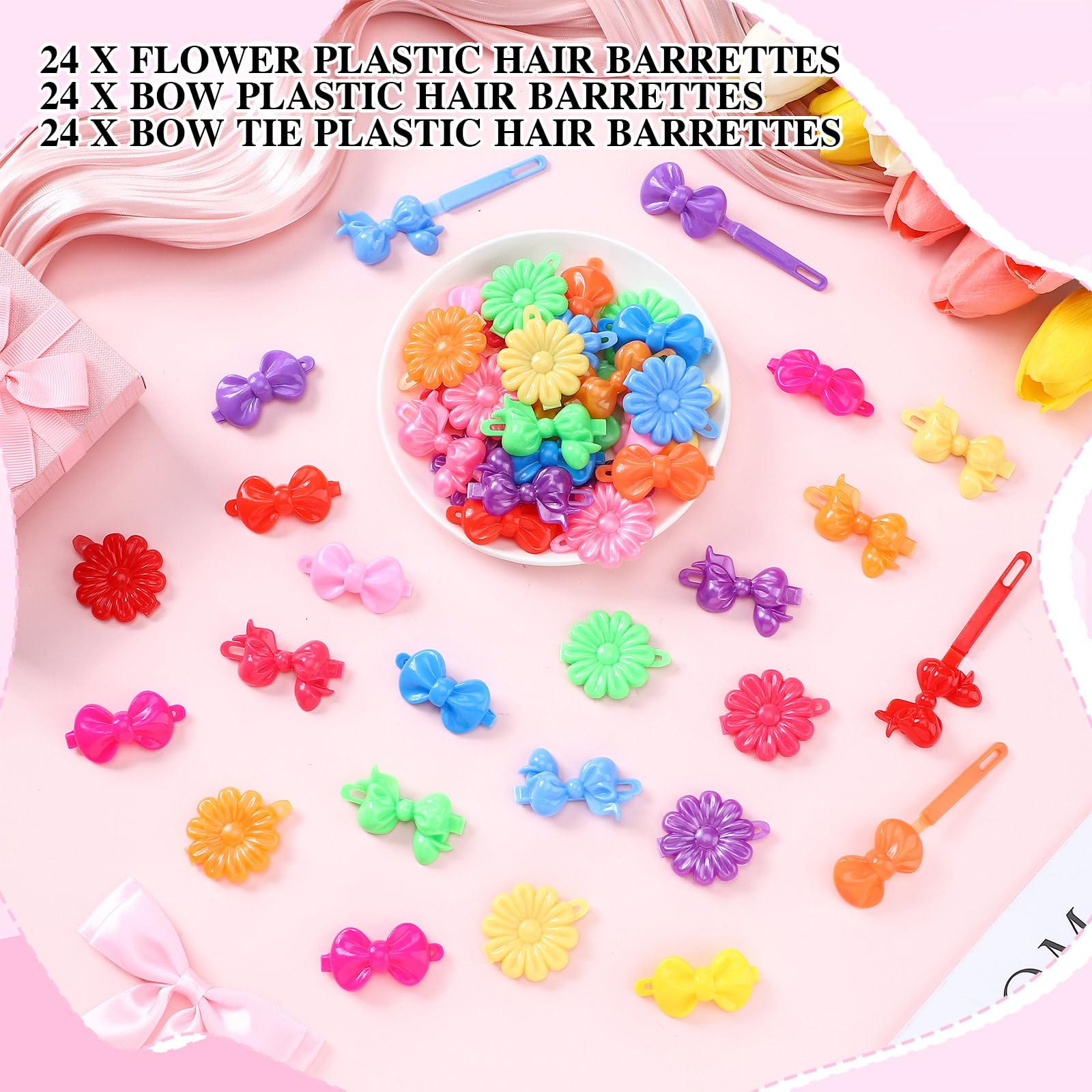Janinka clips securing a toddler ponytail to show quick styling benefit