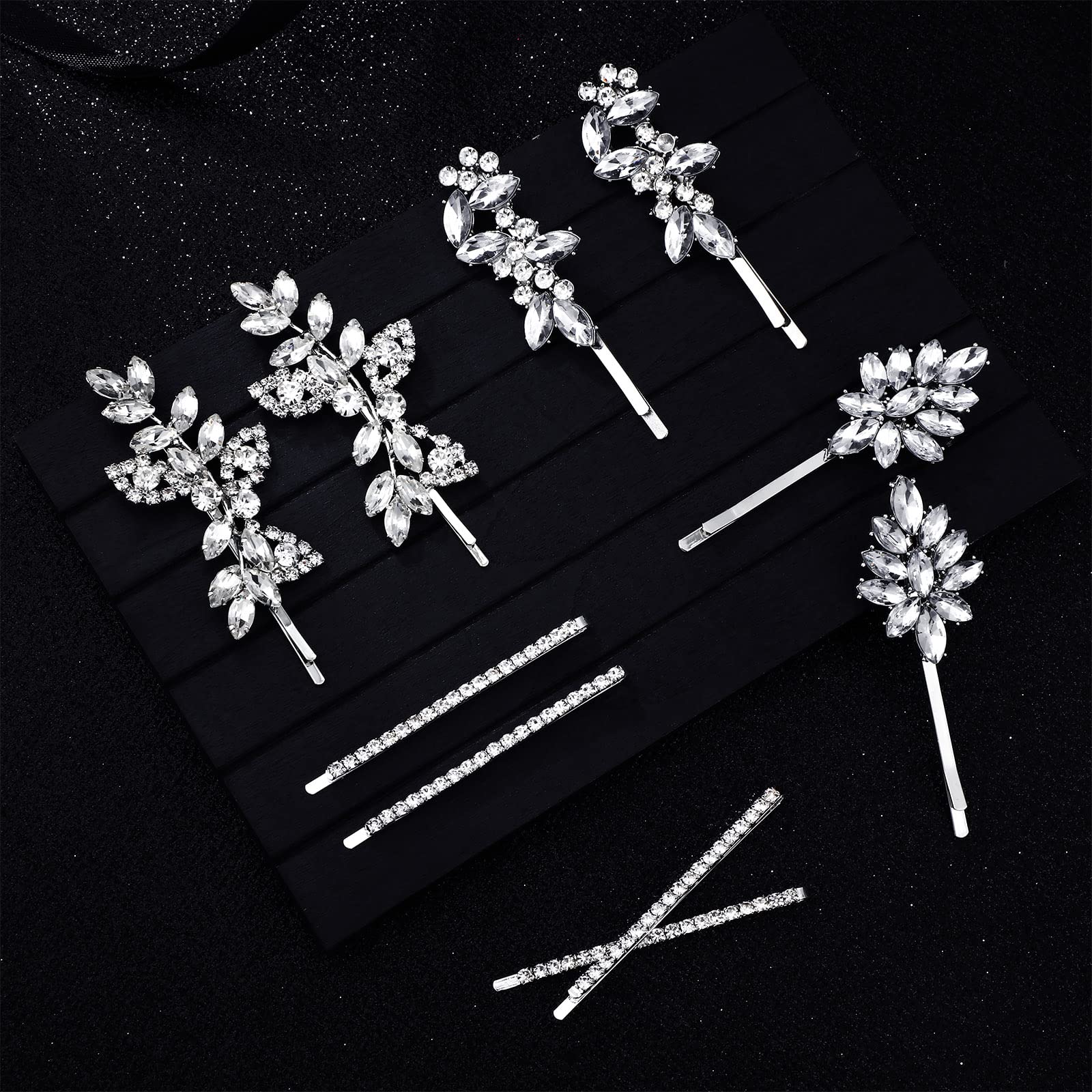 Janinka rhinestone barrette macro showing facets and secure metal base benefit