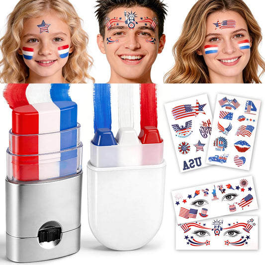 Janolia front packaging showing red white blue sticks for easy patriotic looks