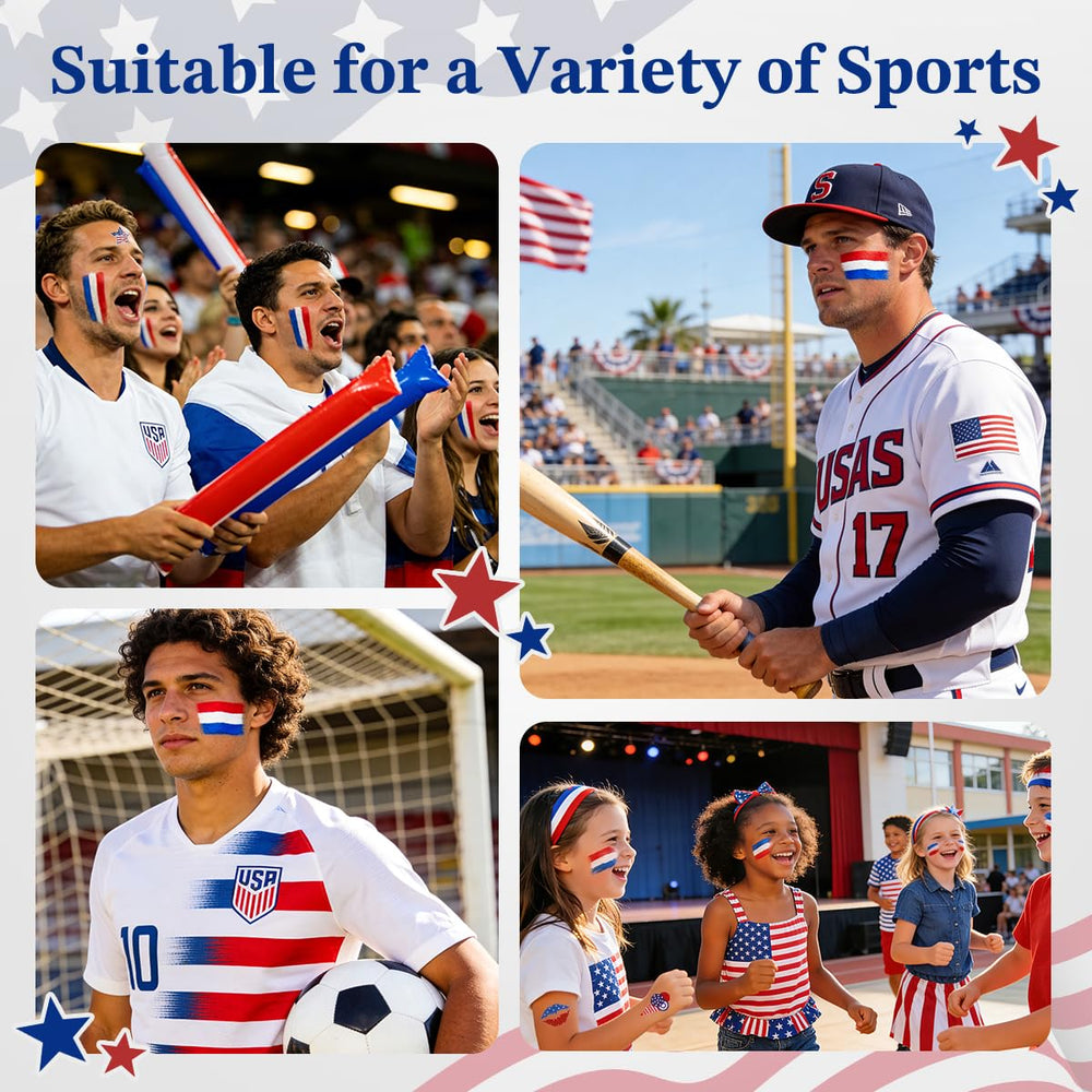 Janolia sports fan cheek stripes showing team spirit and fast application