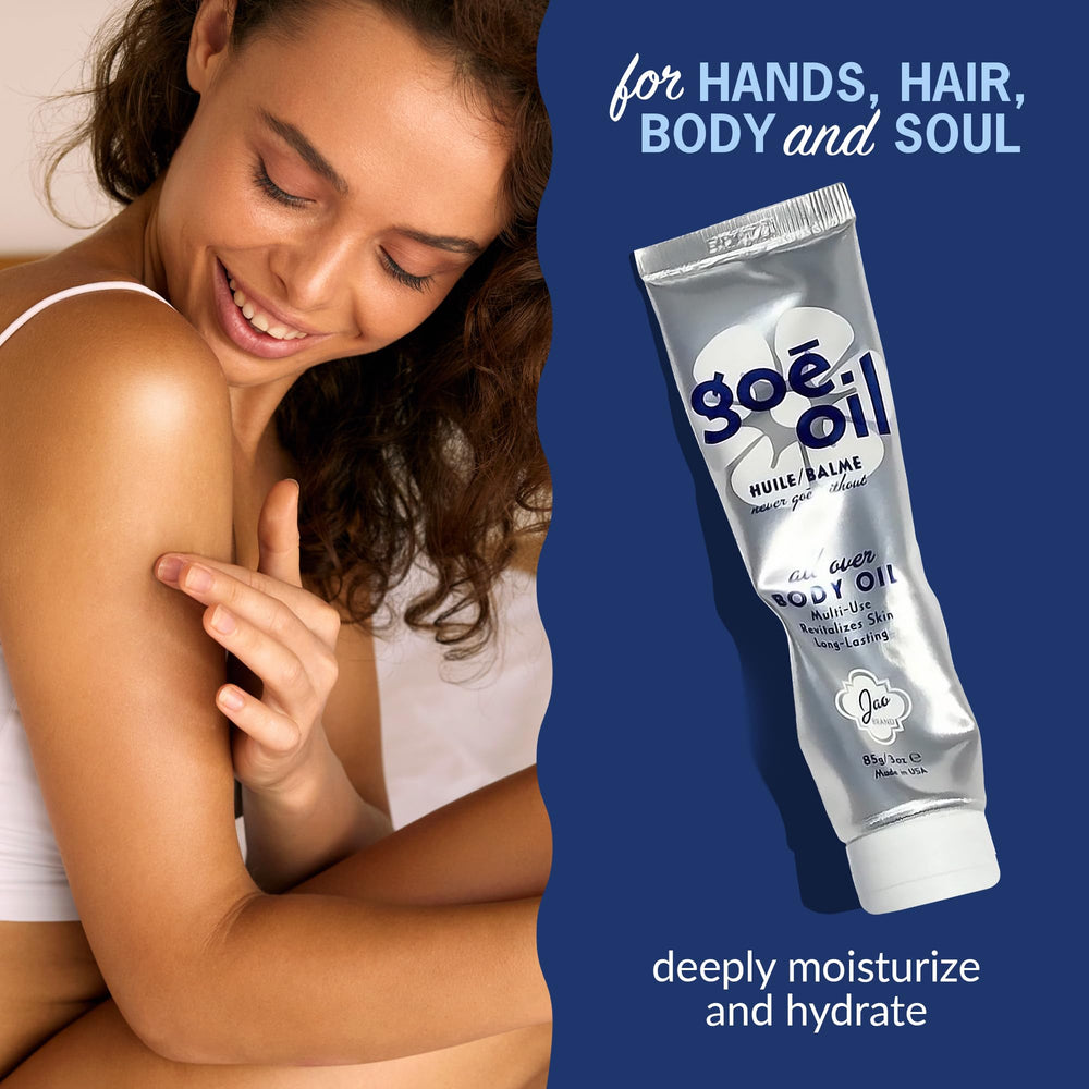 Jao Goē Oil label and pump close-up highlighting ingredient transparency