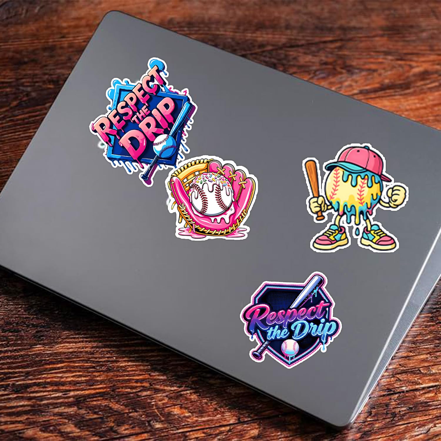 Jaskgom stickers used in a team party scene boosting festive atmosphere