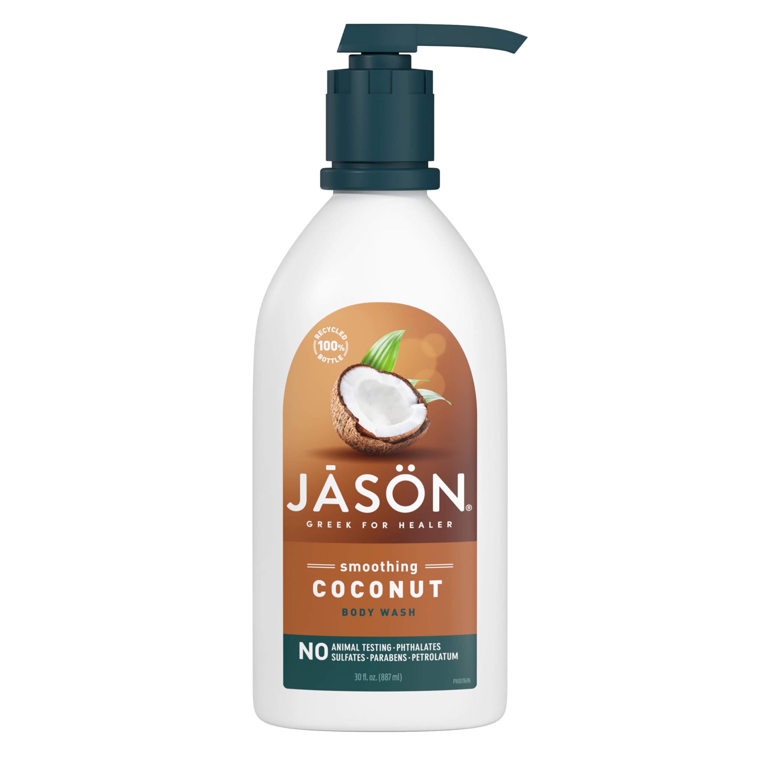 JASON bottle front packaging showing coconut scent and volume benefits