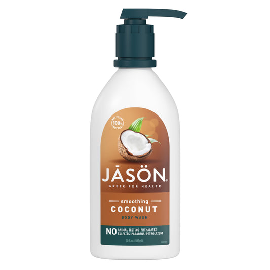 JASON bottle front packaging showing coconut scent and volume benefits