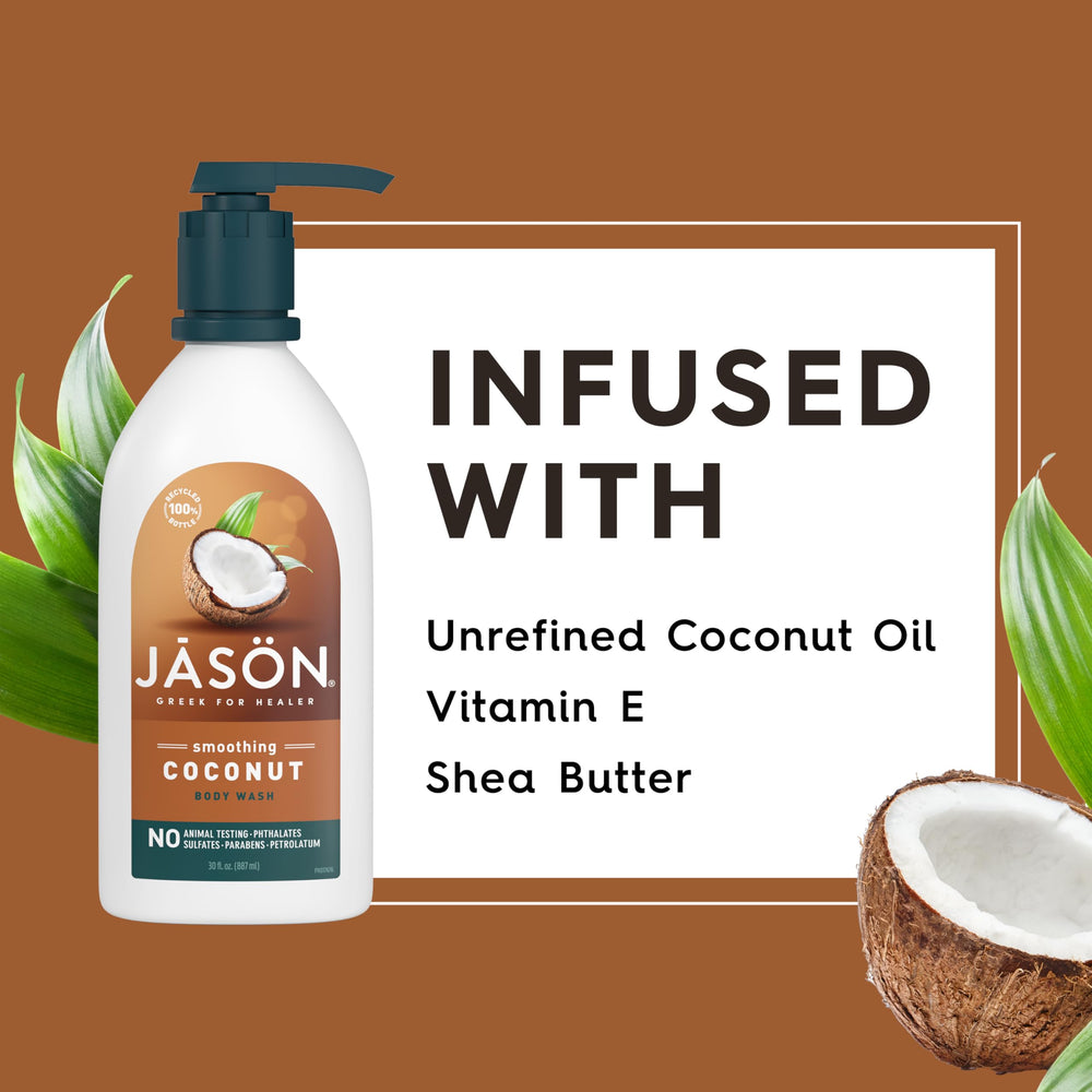 JASON body wash in shower use creating lather for a soothing cleanse