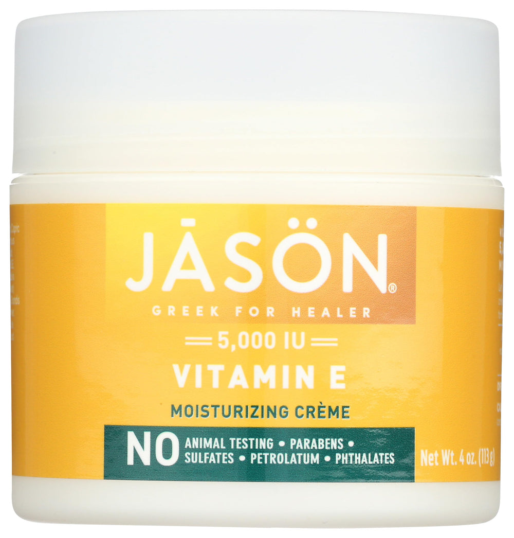 JASON front packaging showing 4 oz jar and vitamin E label for clear product ID and trust