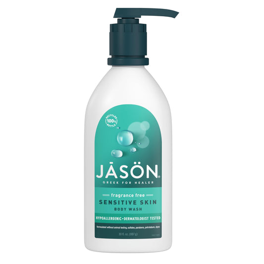 JASON bottle front packaging showing clean label and 30 fl oz benefit