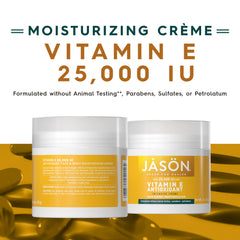 JASON jar open displaying creamy texture and rich vitamin E nourishment