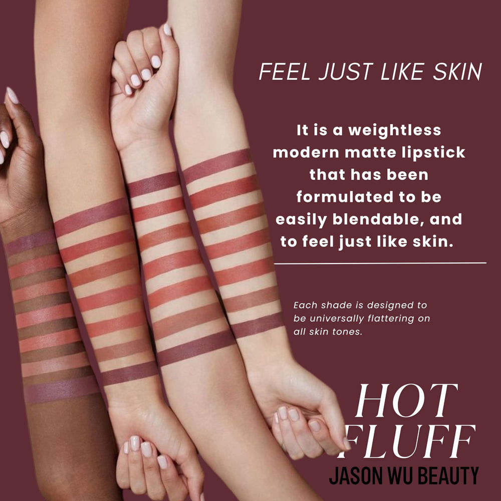 Jason Wu Hot Fluff swatch on arm demonstrating buildable, blendable Jelly Roll color