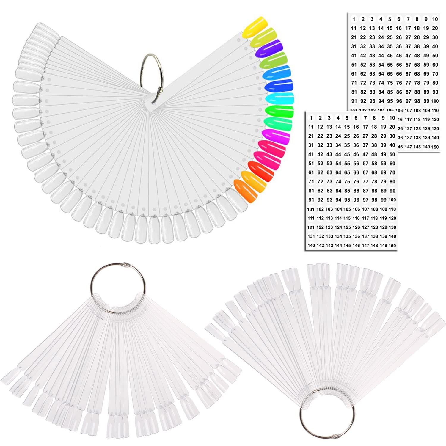 JASSINS front fan display showing organized clear tips and quick color viewing