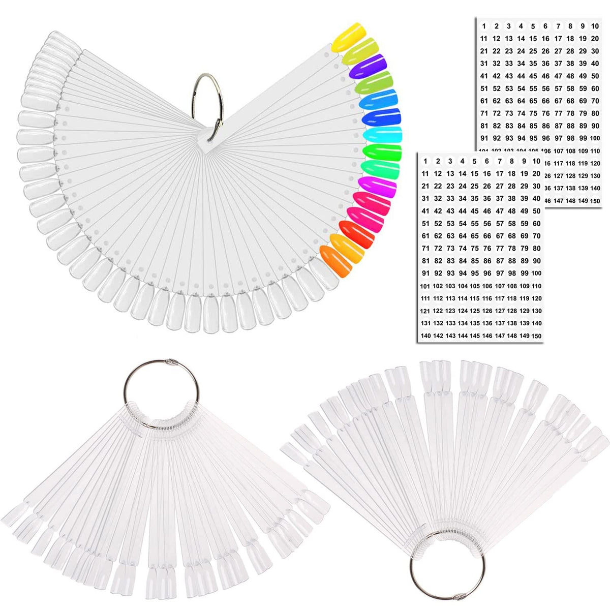JASSINS front fan display showing organized clear tips and quick color viewing
