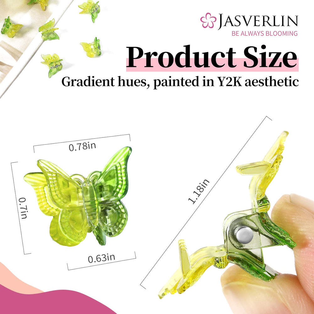 JASVERLIN close-up of yellow-green gradient clip highlighting color detail
