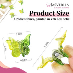 JASVERLIN close-up of yellow-green gradient clip highlighting color detail