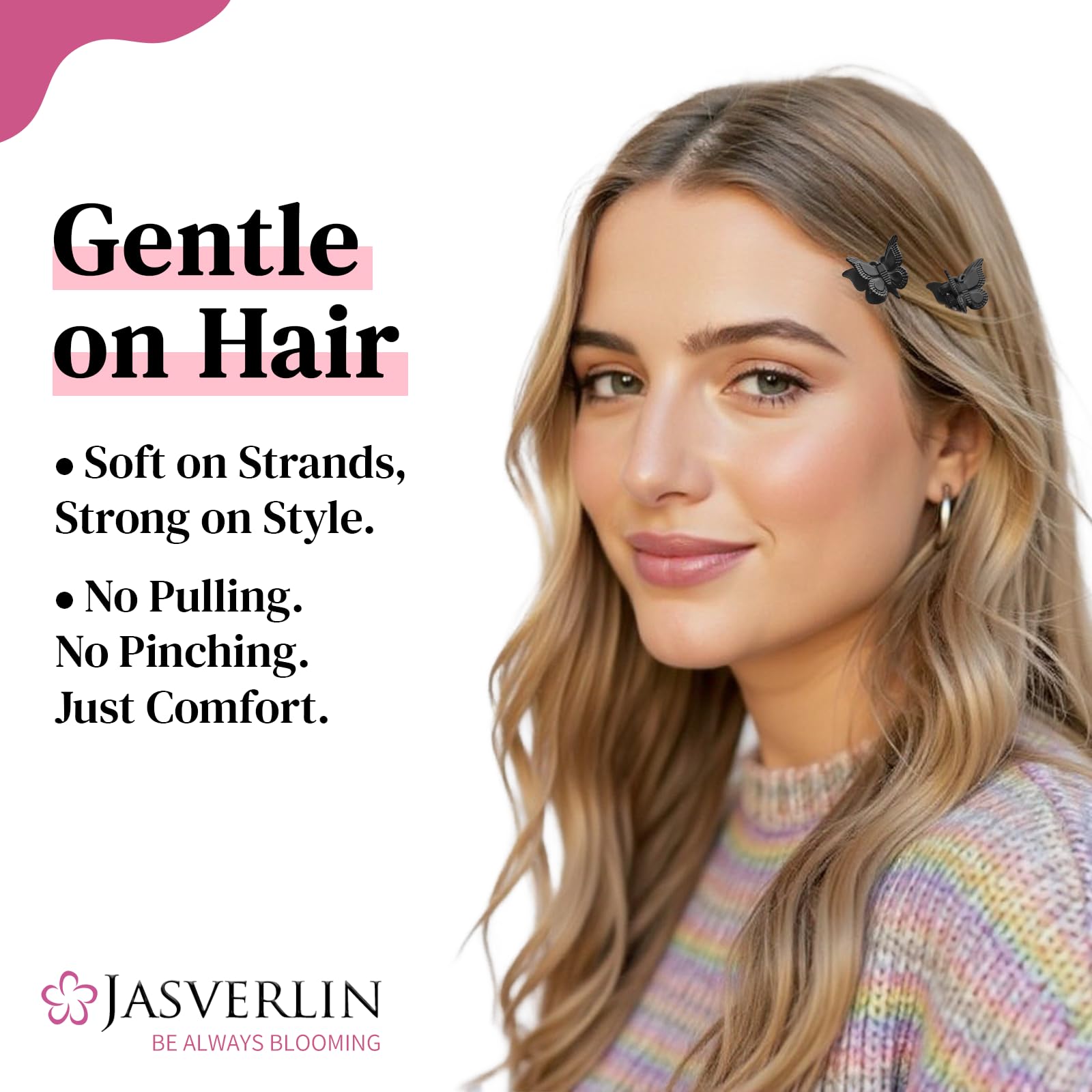 JASVERLIN clips held in hand to show compact size and travel-friendly benefit