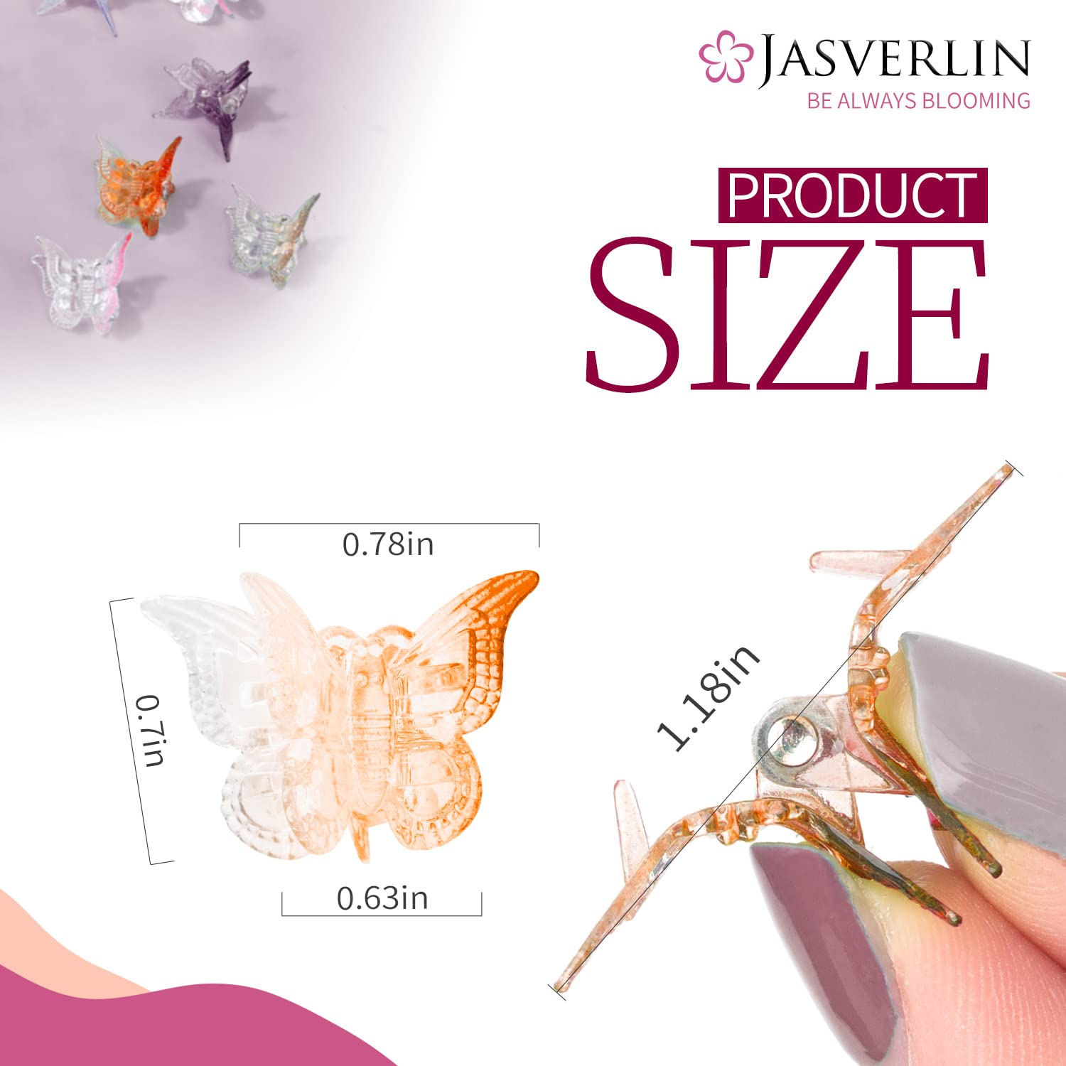JASVERLIN clips in hand showing compact size for travel convenience