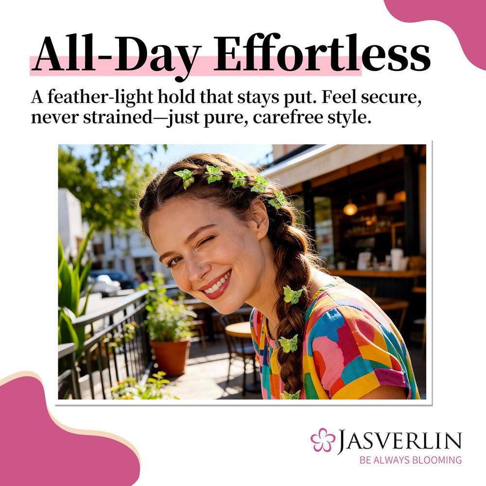 JASVERLIN clip securing fine bangs with secure non-slip hold