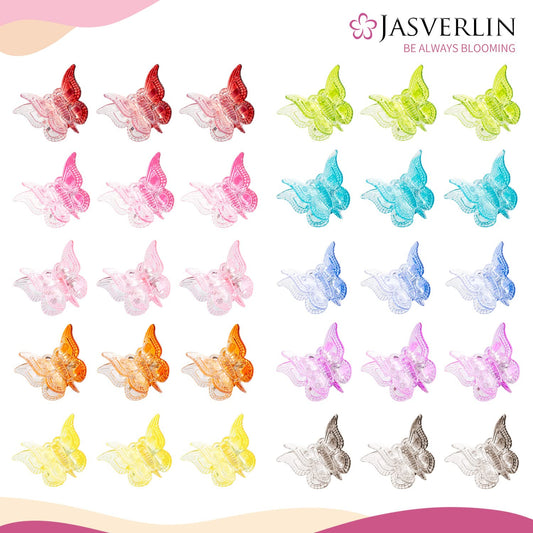 JASVERLIN close-up of butterfly clip texture highlighting glossy finish benefit