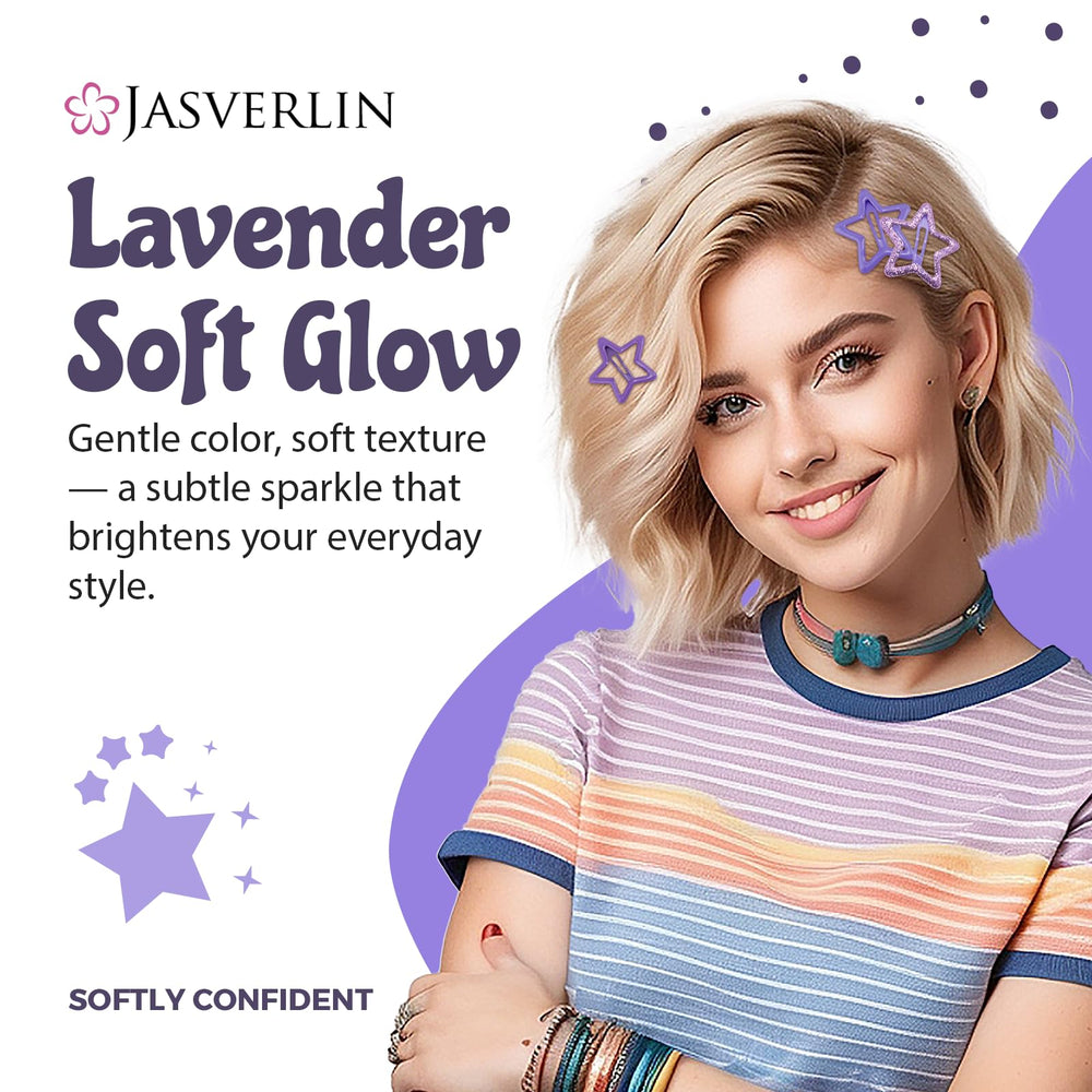 JASVERLIN close-up showing glitter texture, sparkly finish for pop