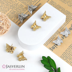 JASVERLIN clustered butterfly clips decorating a braid, adds vintage Y2K flair