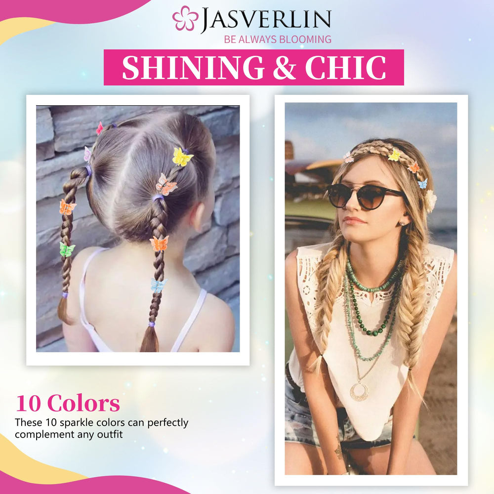 JASVERLIN rainbow color array laid flat for styling variety