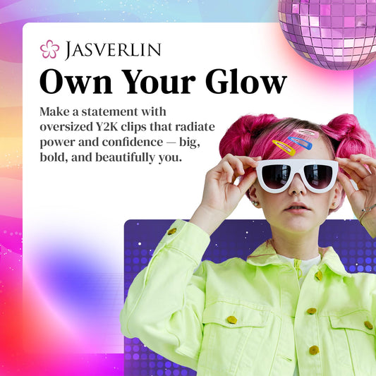 JASVERLIN close-up of colorful clip finishes highlighting glossy shine