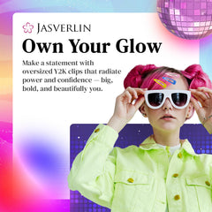 JASVERLIN close-up of colorful clip finishes highlighting glossy shine