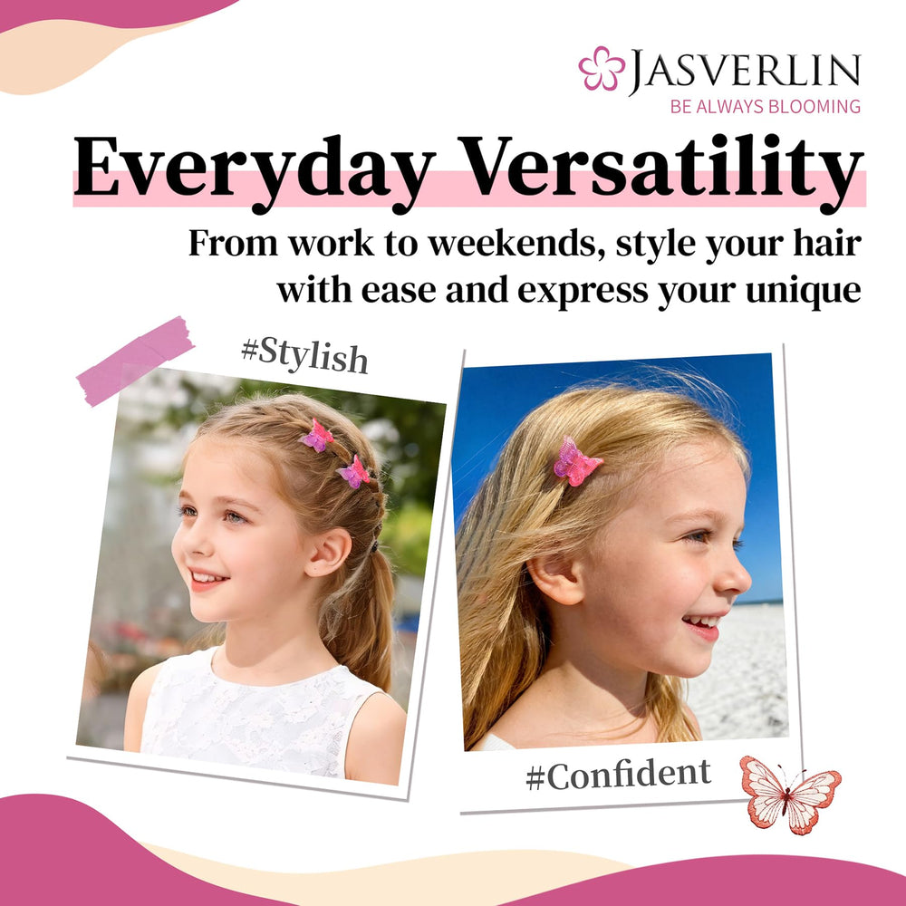 JASVERLIN clips styled in wavy hair at festival, playful Y2K aesthetic benefit