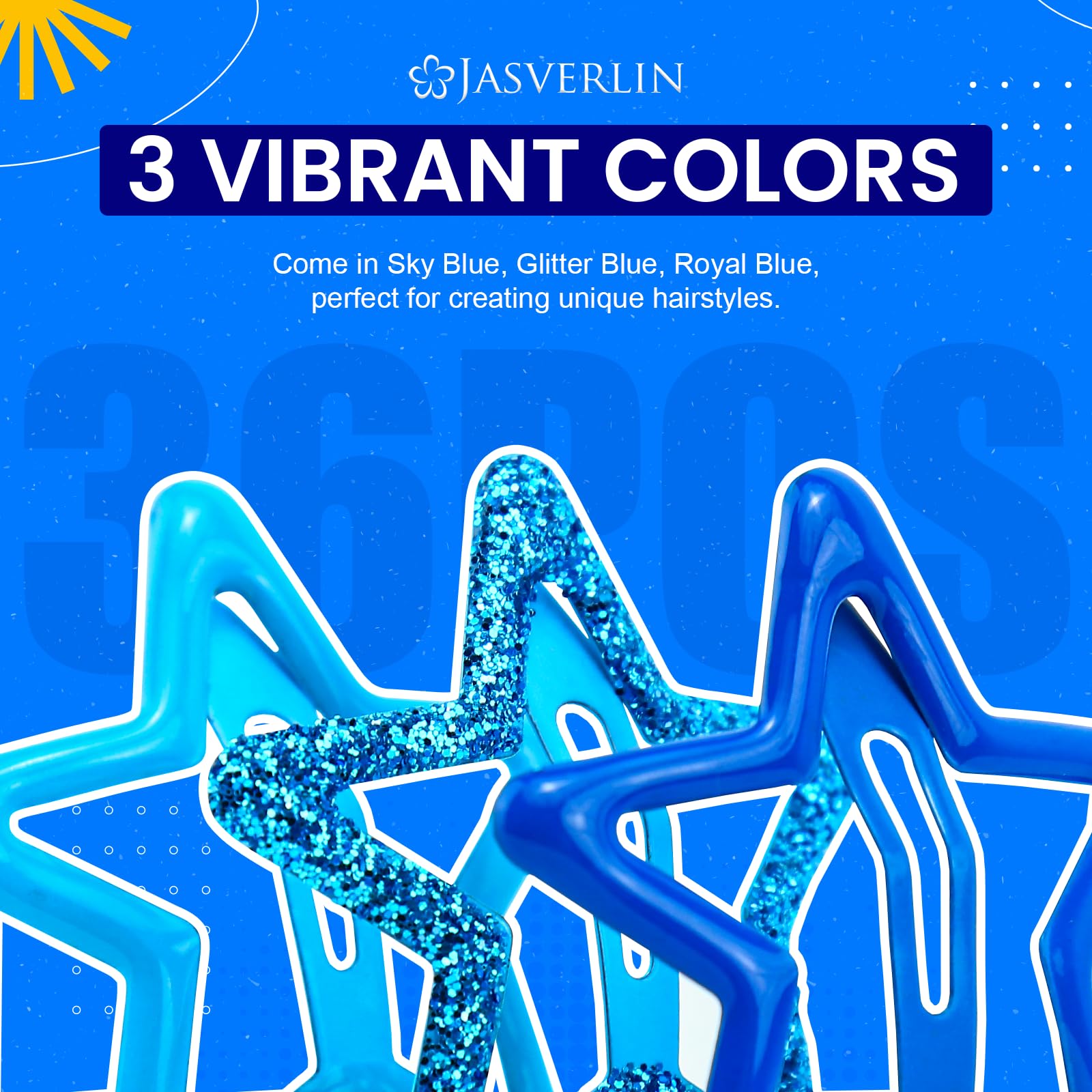 JASVERLIN flat-lay of assorted blue stars for mix-and-match styling
