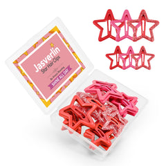 JASVERLIN front pack of 36 red star clips, convenient set for styling