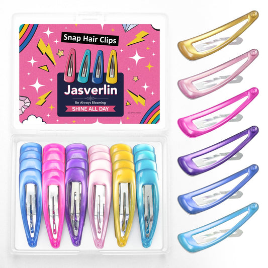 JASVERLIN front pack showing 48 neon snap clips, organized and ready