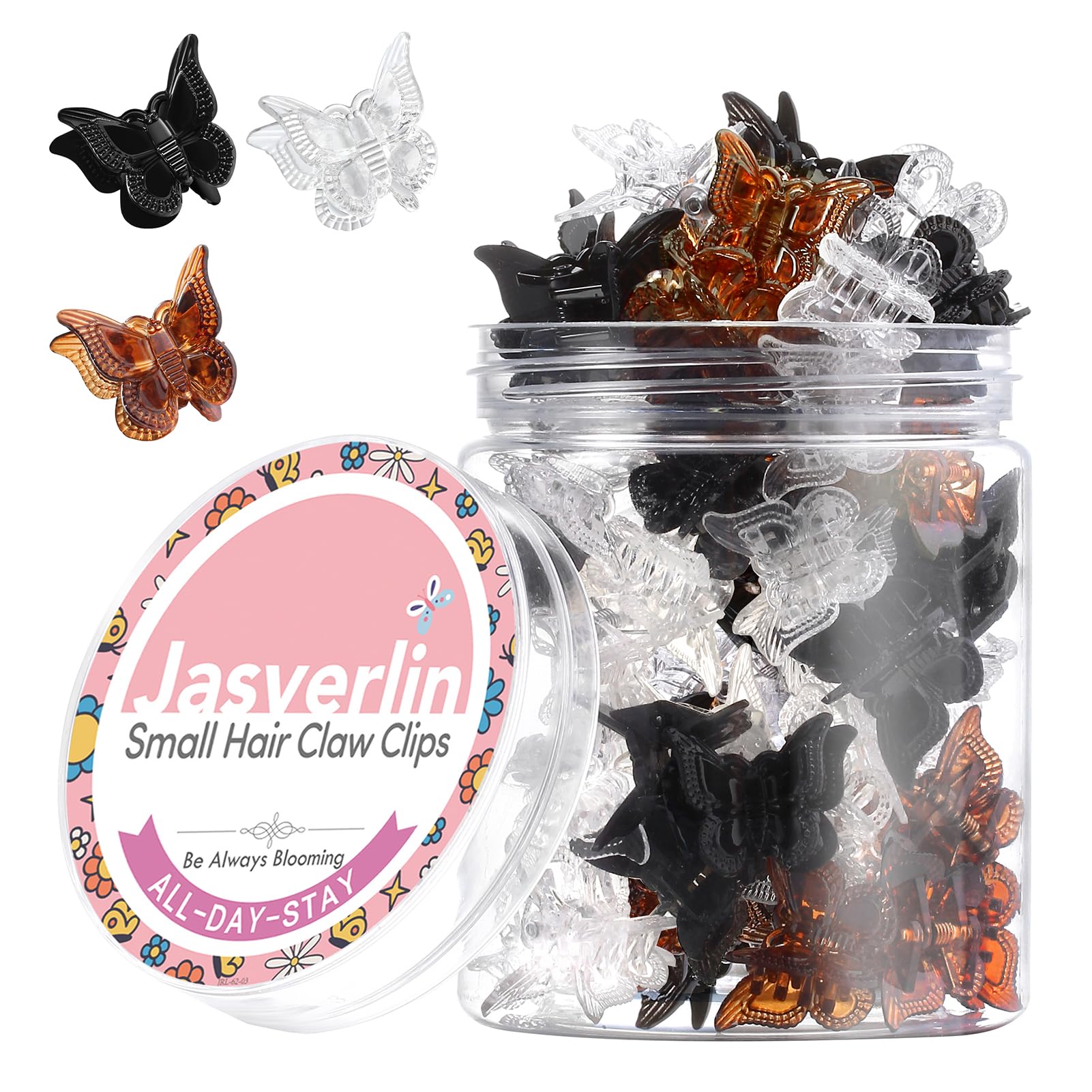 JASVERLIN front packaging showing 50-piece set and clear organizer for easy storage