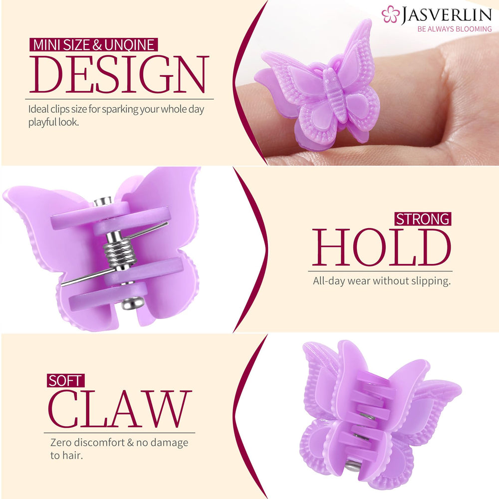 JASVERLIN clips styled in hair securing small sections, adds playful 90s accessory accent
