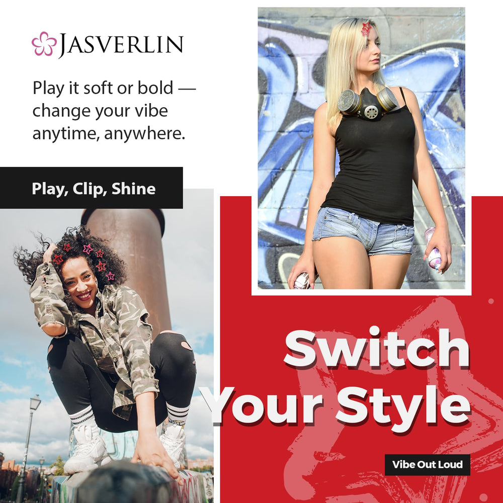JASVERLIN large star clip securing thick hair for strong hold