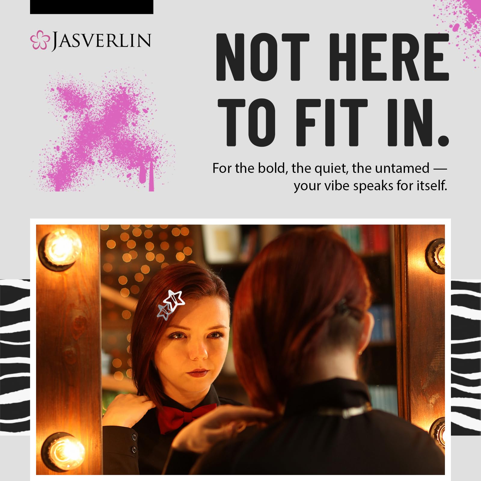 JASVERLIN large star clip fastening ponytail for reliable grip