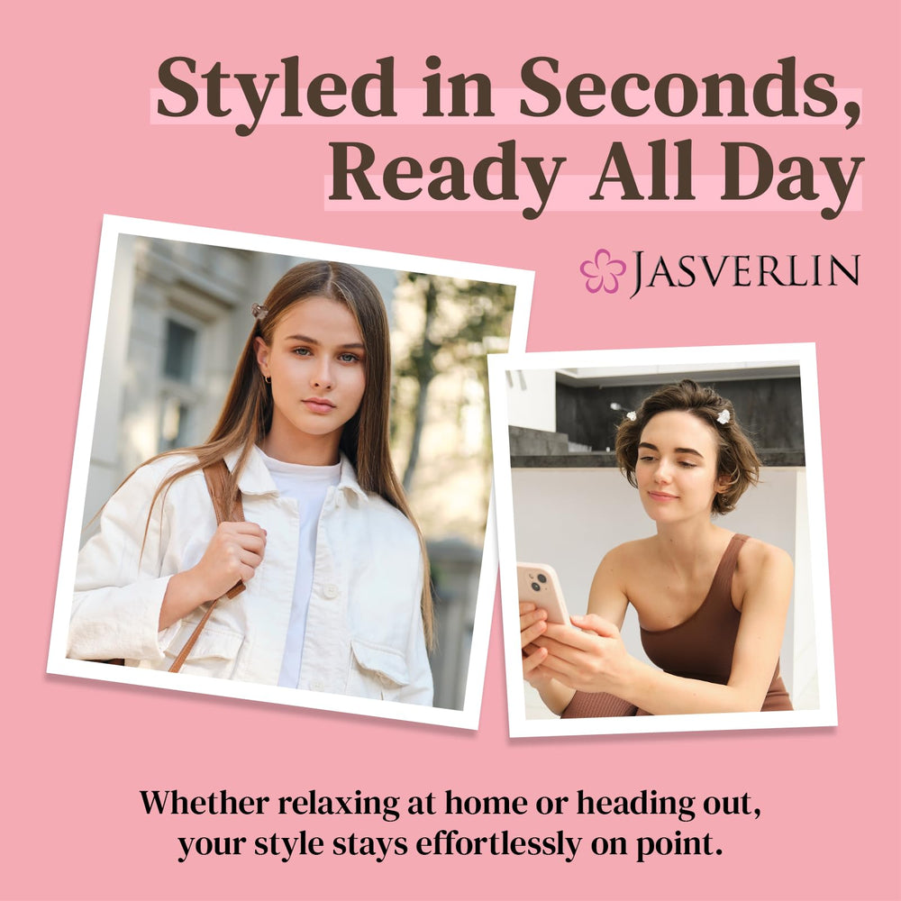 JASVERLIN subtle clips in a brunch hairstyle adding polished finishing detail