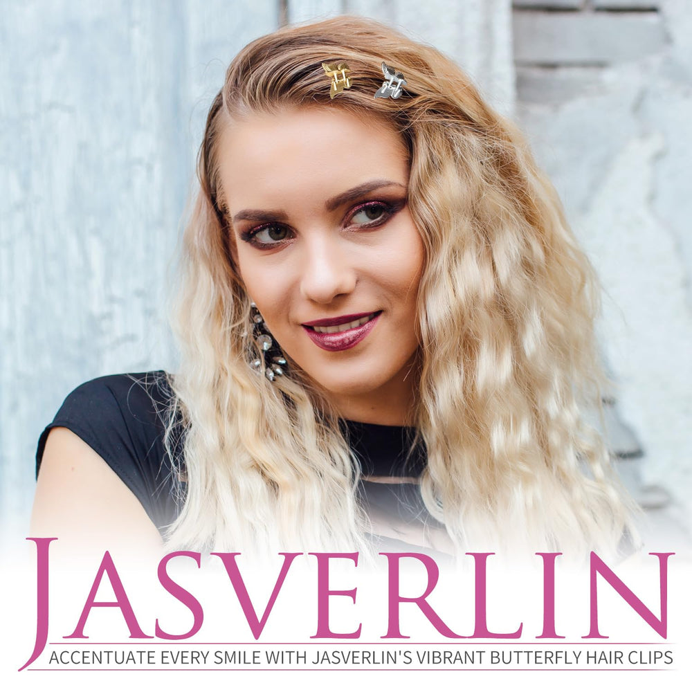 JASVERLIN clips styled in festival hair, sparkly accents for party-ready looks
