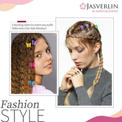 JASVERLIN festival-inspired hairstyle using multiple clips, vibrant visual statement