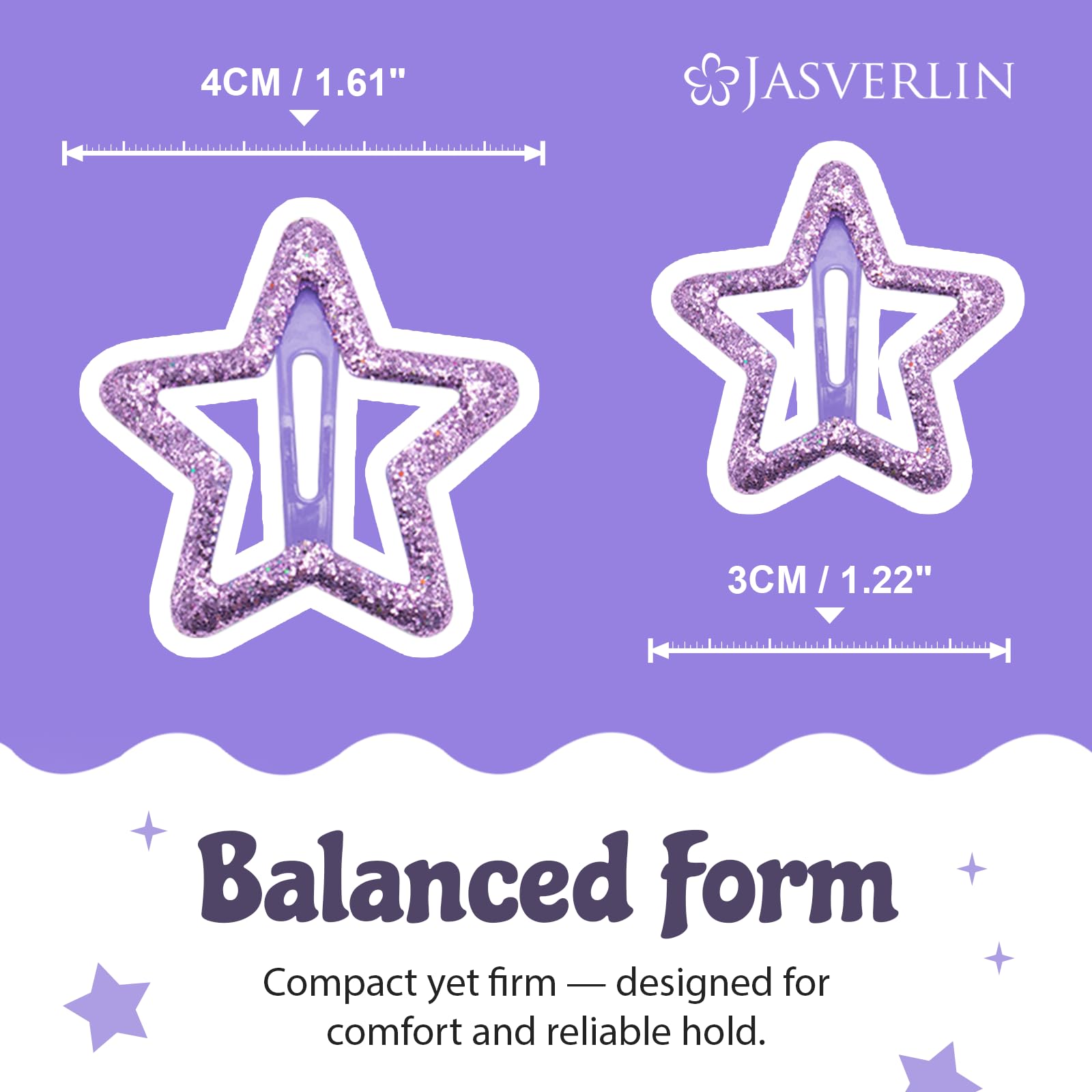 JASVERLIN festival outfit with star clips, playful Y2K accessory