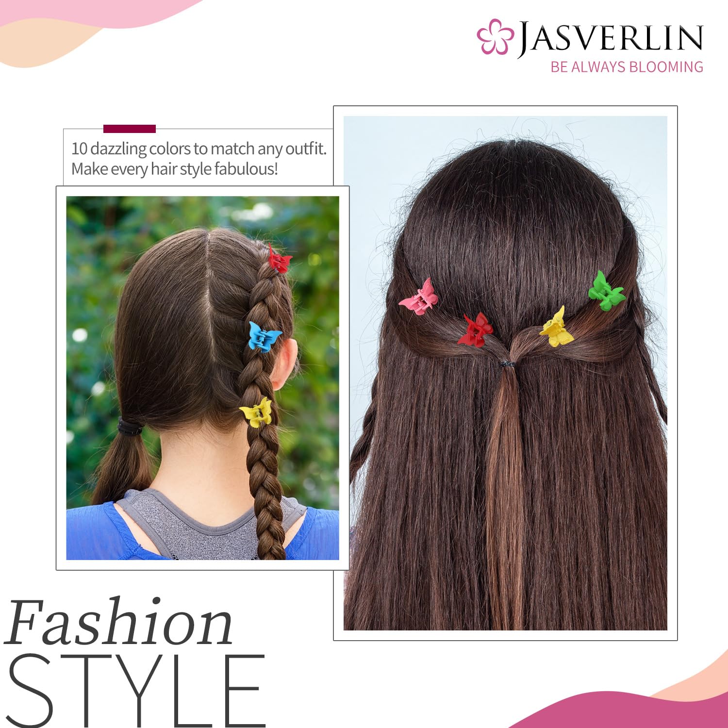JASVERLIN scattered multi-color clips showing mix-and-match creativity
