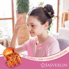 JASVERLIN spread of black brown and clear clips, offering color options