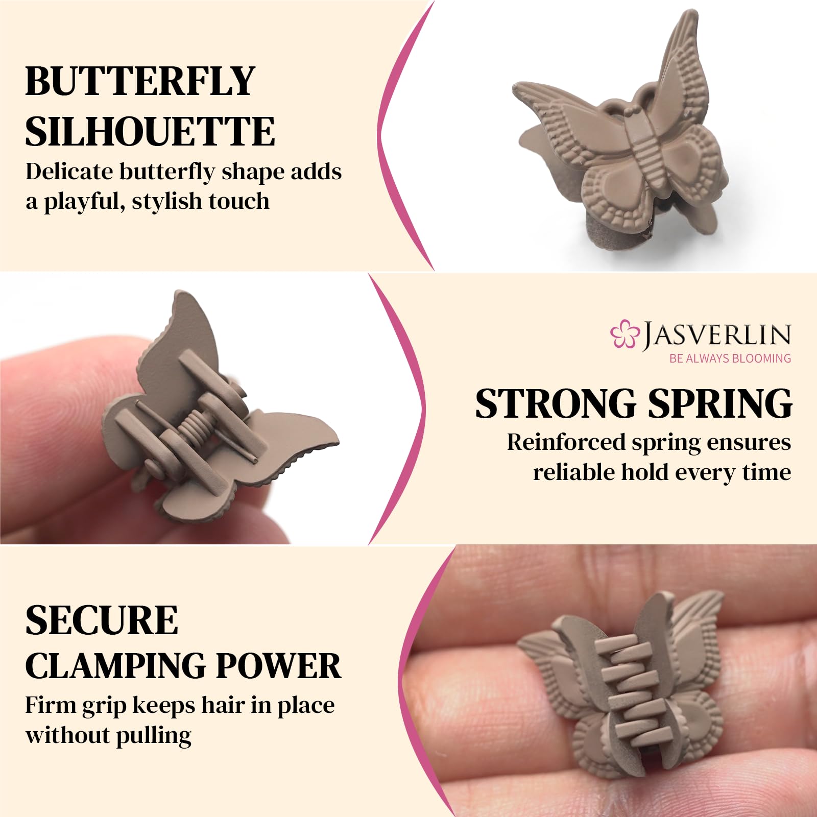 JASVERLIN array of five neutral colors arranged to show mix-and-match versatility