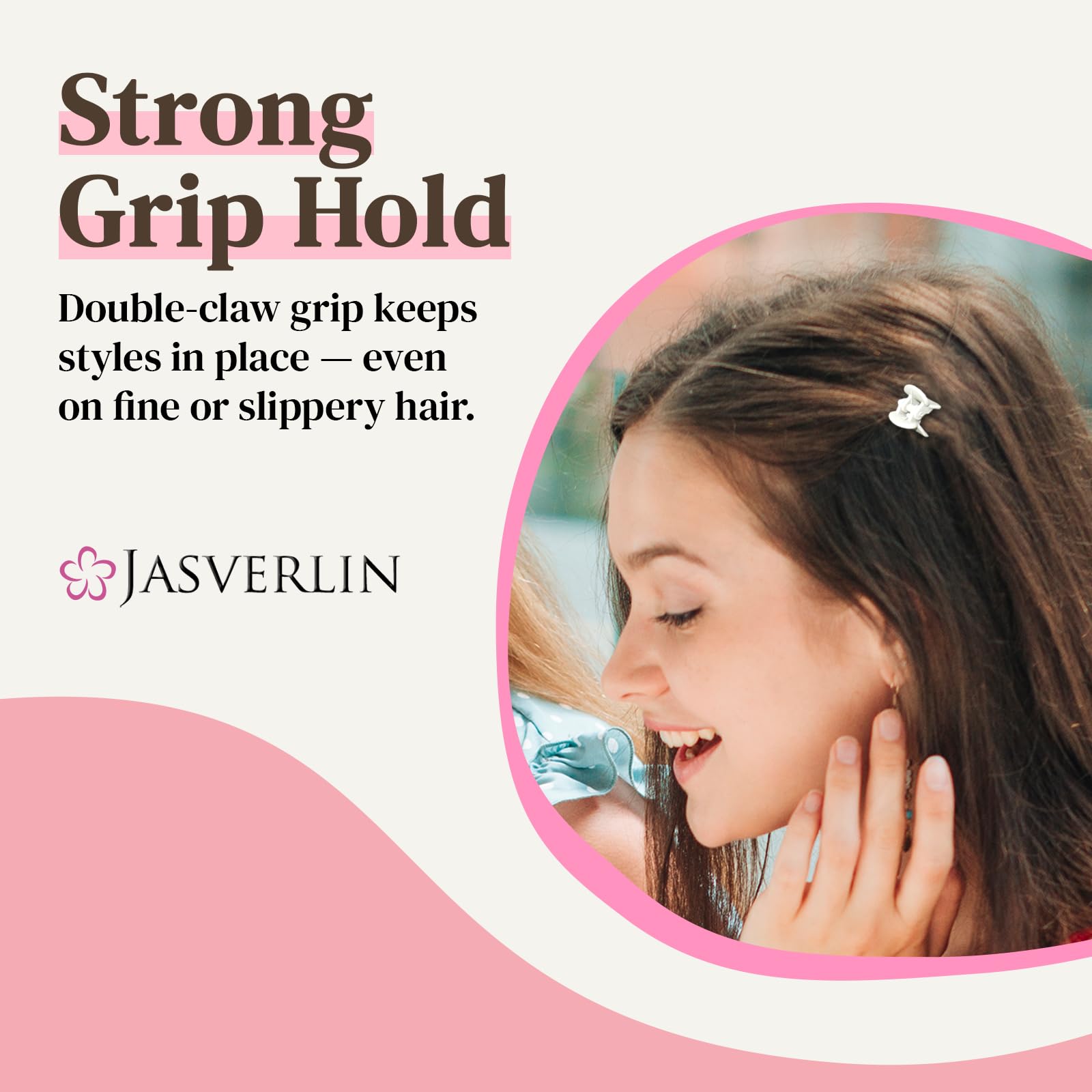 JASVERLIN clips beside a coin demonstrating compact size and portability