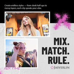 JASVERLIN small star clip holding fringe with secure stylish hold