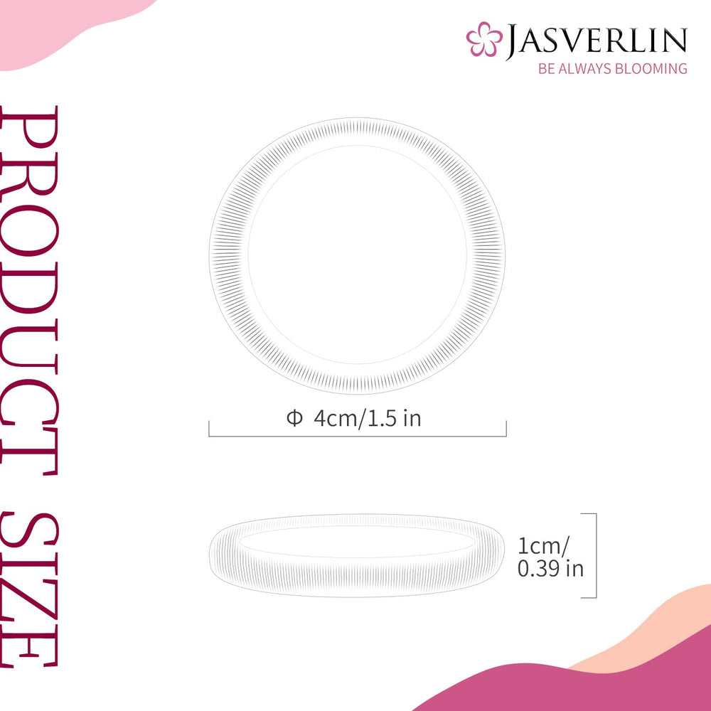 JASVERLIN hair tie stretched to show strong elasticity and durable rebound