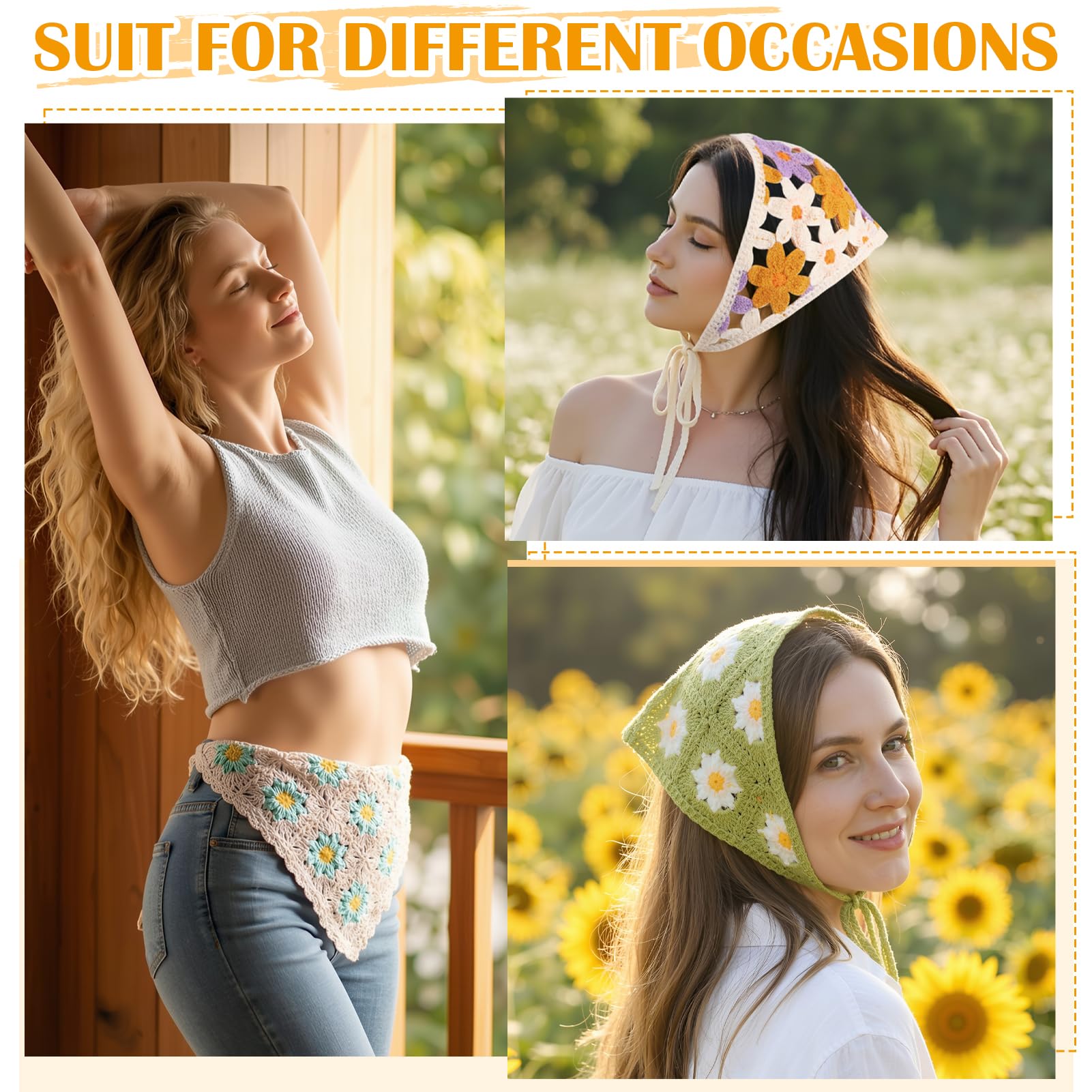 JATEBI model wearing the bandana as headscarf for stylish hold