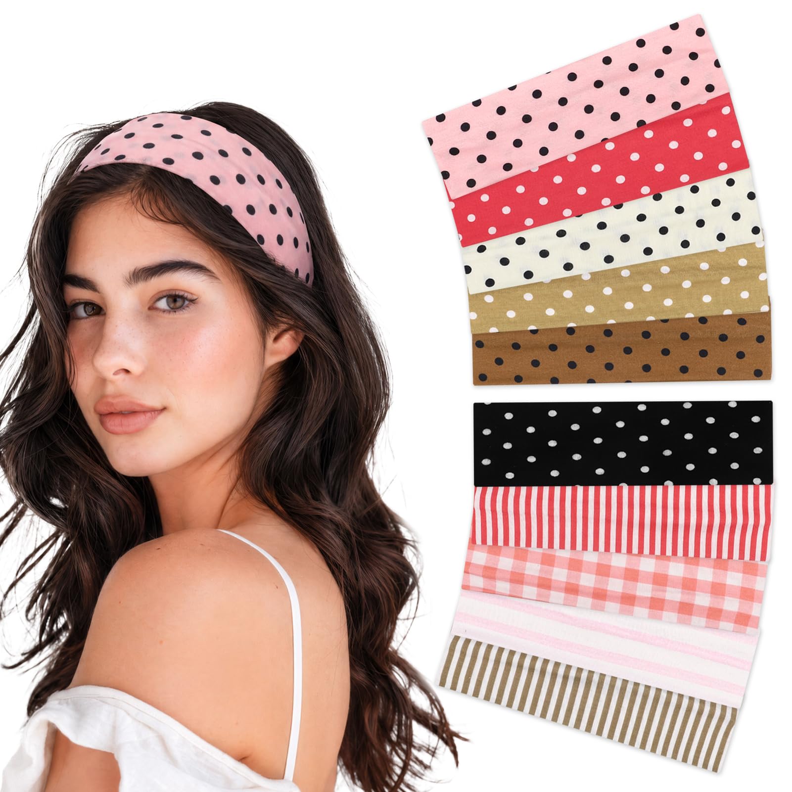 JATEBI front packaging showing ten colorful headbands and variety benefit