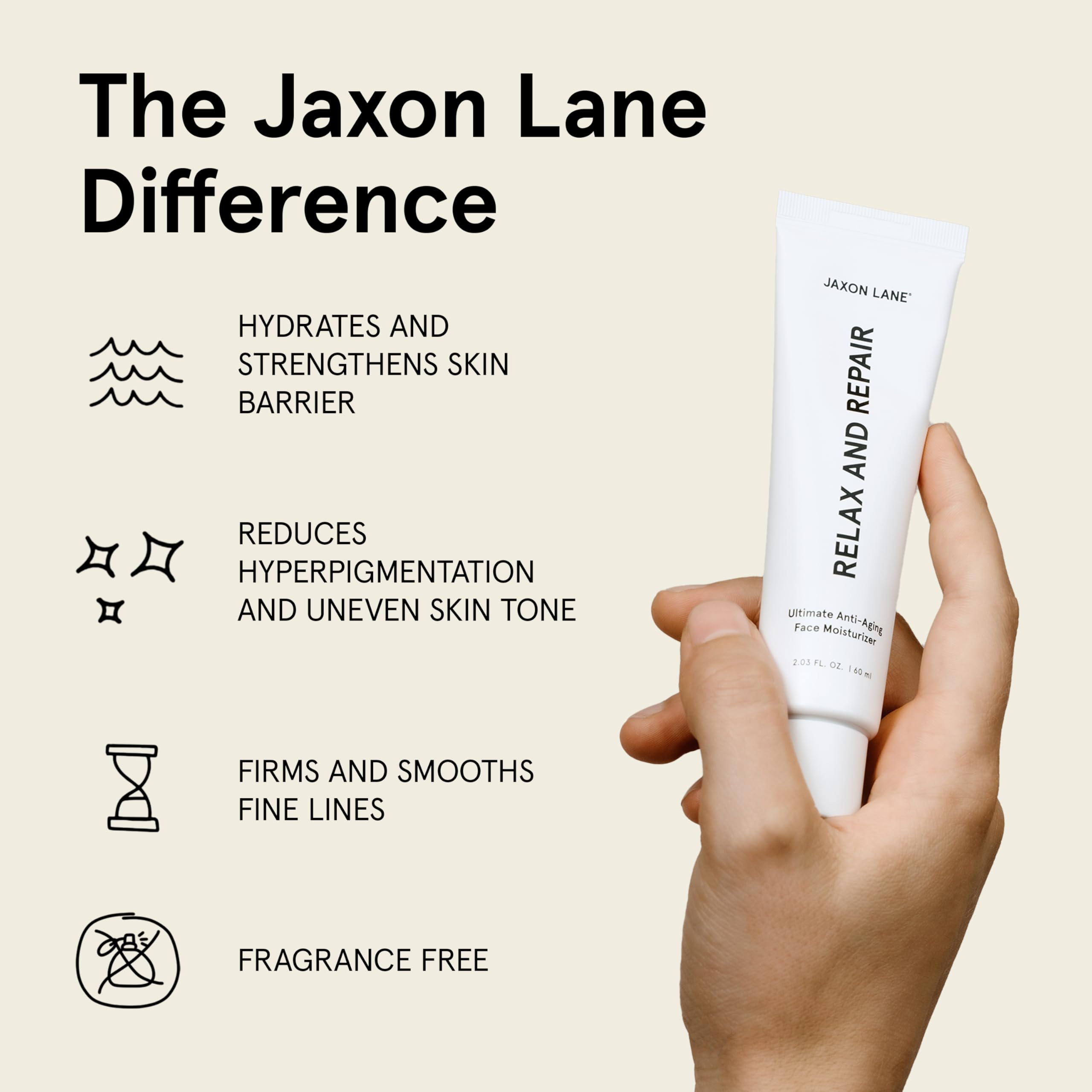 JAXON LANE centella ingredient bottle highlighting soothing botanical benefit