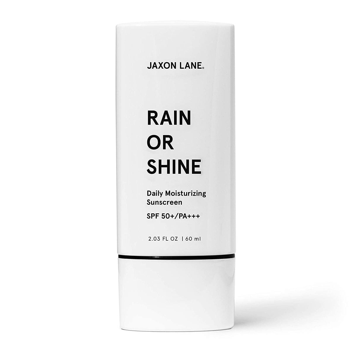 JAXON LANE front tube showing SPF 50 protection and compact size benefit