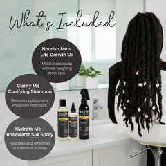 Jaycee Naturals clarifying shampoo label visible to highlight gentle clean benefits