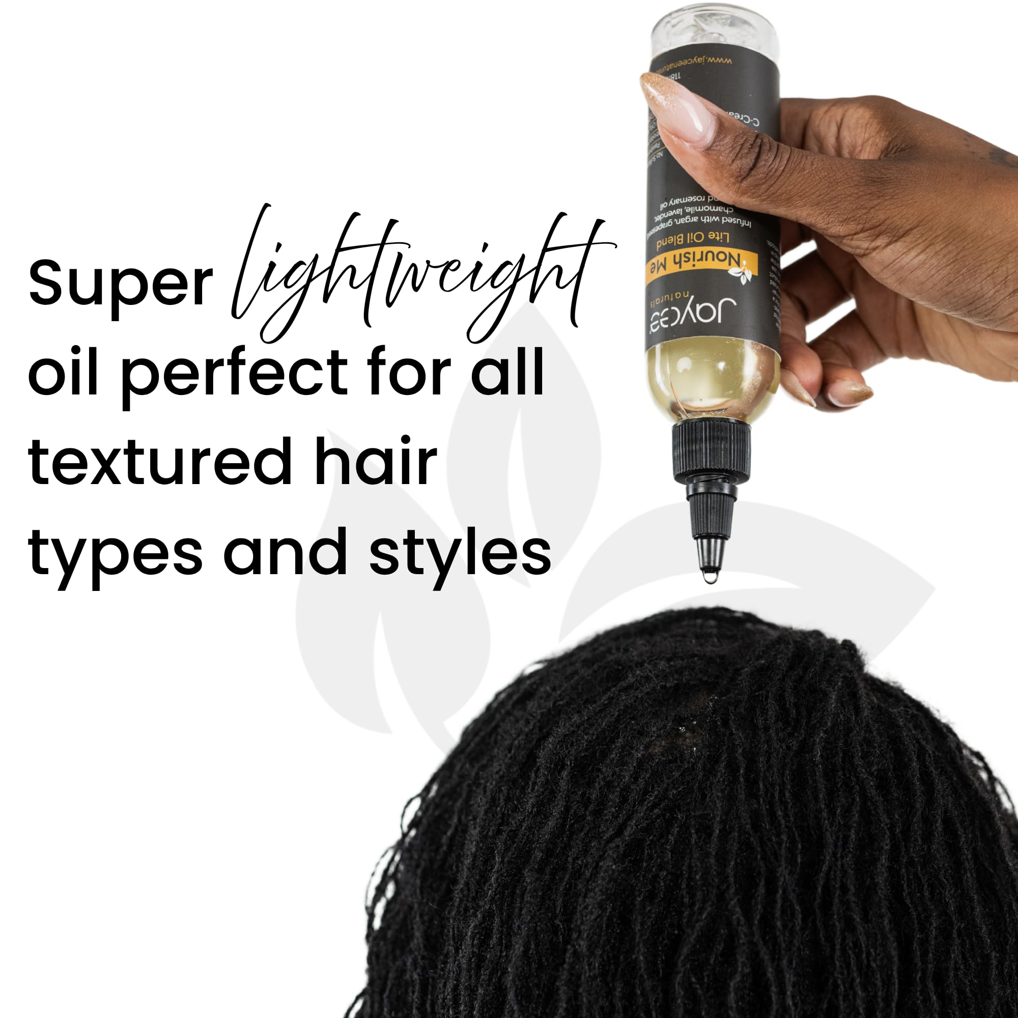 Jaycee Naturals loc strands texture shot illustrating softness and reduced frizz benefit